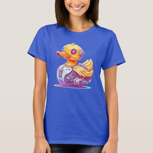 Cyborg Rubber Duck Vrouwen T-shirt (Voorkant)