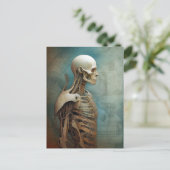Cyborg Skeleton Futuristic Science Fiction Briefkaart (Staand voorkant)