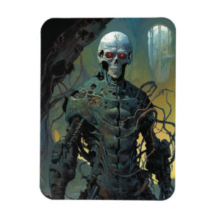Cyborg Skeleton Futuristic Science Fiction Magneet