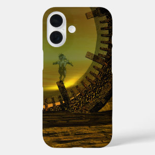 CYBORG TITAN, DESERT HYPERION Science Fiction Scif iPhone 16 Hoesje