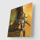 CYBORG TITAN, DESERT HYPERION Science Fiction Scif Vierkante Klok (Hoek)