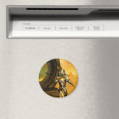 CYBORG TITAN IN DESERT OF HYPERION Science Fiction Magneet (Insitu (Vaatwasser))