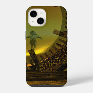 CYBORG TITAN,WOESTIJN HYPERION Sciencefiction Scif iPhone 14 Hoesje