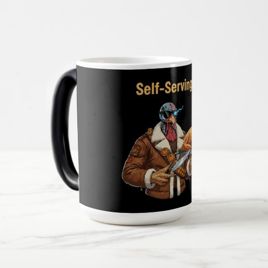  Cyborg Turkey's Thanksgiving Revenge Magische Mok (Voorkant links)