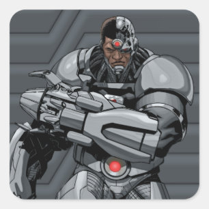 Cyborg Vierkante Sticker