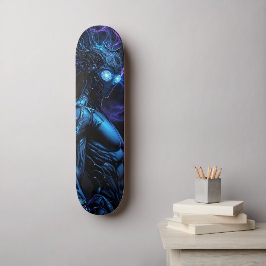 Cyborg Warrior Skateboard (Muurkunst)