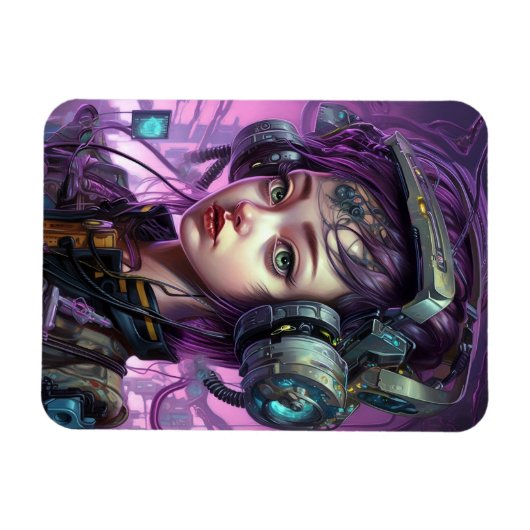 Cyborg Woman Science Magneet (Horizontaal)