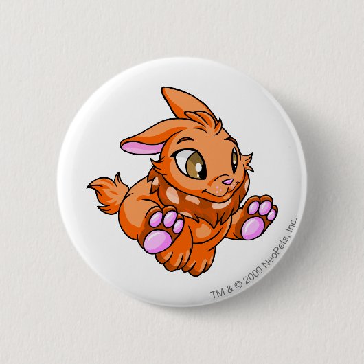Cybunny Oranje Ronde Button 5,7 Cm (Voorkant)
