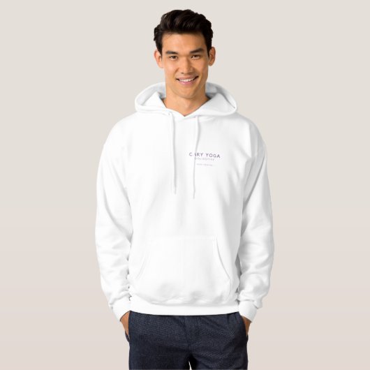 CYC Logo Violet - Pullover à capuche blanc (Devant entier)