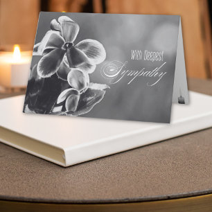 Cyclamen bloemen en kaars illustratie sympathie kaart