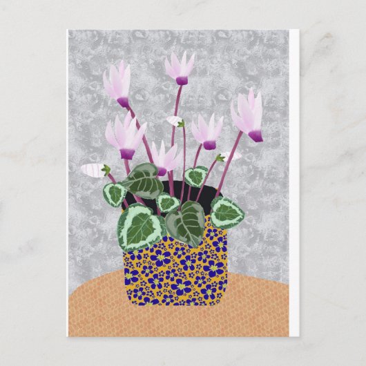 Cyclamen Briefkaart (Voorkant)
