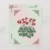 Cyclamen Briefkaart (Voorkant / Achterkant)