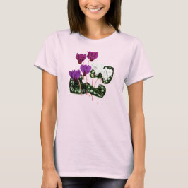Cyclamen Flower 1800s Botanisch T-shirt
