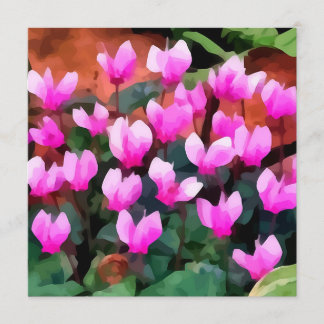 Cyclamen Flowers Uitnodiging