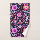 Cyclamen lente bloemen patroon bad handdoek (Handdoek)
