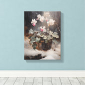  Cyclamen Stretched Canvas Muurkunst (Insitu (Houten vloer))