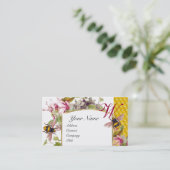 Cyclamens, honingbijen, bijentelers, bijenteeltmon visitekaartje (Staand voorkant)