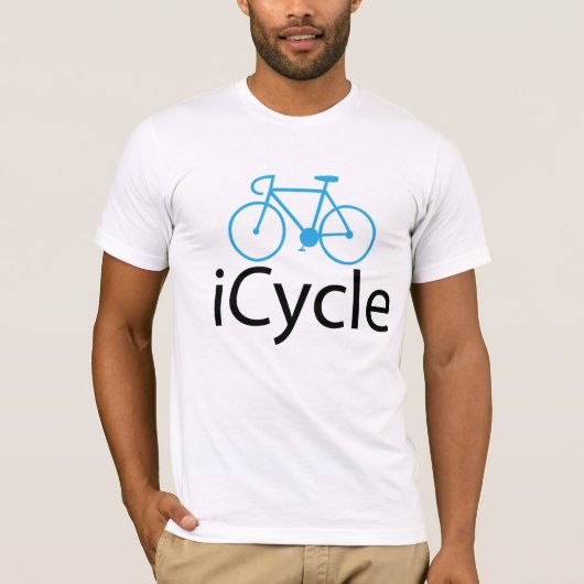 Cycle blauwe fiets t-shirt (Voorkant)