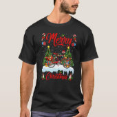 Cycle  Lights Xmas Tree Santa Cycle Christmas T-shirt (Voorkant)