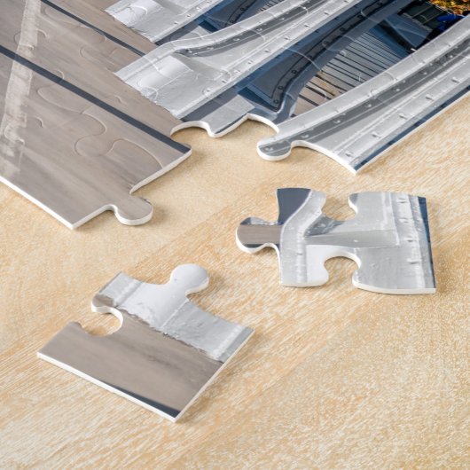 Cycle Path on the pont Bir-Hakeim - Parijs, Frankr Legpuzzel (Zijkant)