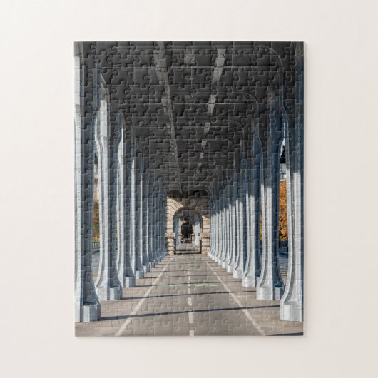 Cycle Path on the pont Bir-Hakeim - Parijs, Frankr Legpuzzel (Verticaal)