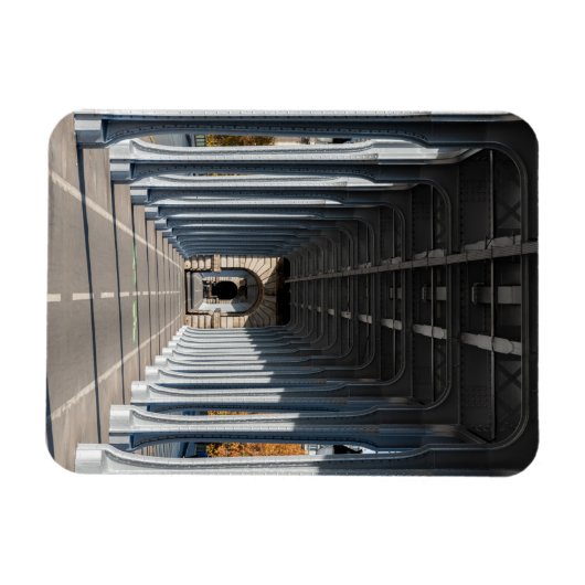 Cycle Path on the pont Bir-Hakeim - Parijs, Frankr Magneet (Horizontaal)