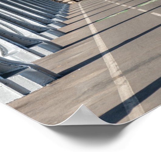 Cycle Path on the pont Bir-Hakeim - Parijs, Frankr Poster (Hoek)