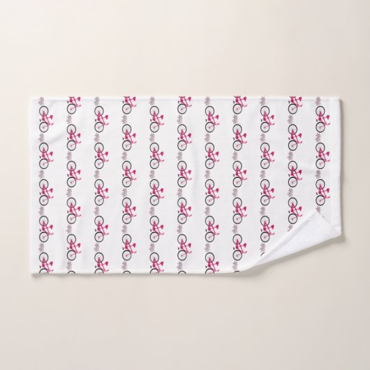 Cycle pour des bicyclettes roses pures (Serviette à main)