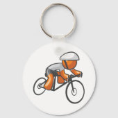 Cycle Racing Oranje racer Sleutelhanger (Voorkant)