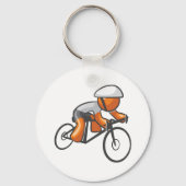 Cycle Racing Oranje racer Sleutelhanger (Achterkant)