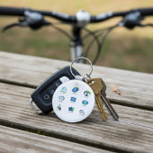 Cycle Racing-pictogrammen Sleutelhanger
