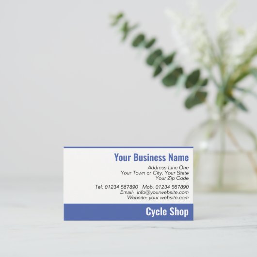 Cycle Shop Code QR Carte de visite (Debout devant)