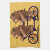 Cycle Tandem, Teddy Bear Print Theedoek (Verticaal)
