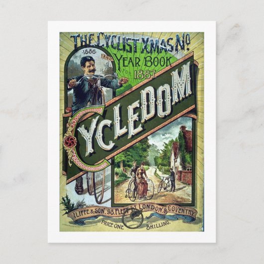 Cycledom Vintage 1886 Catalogus Kerst Feestdagenkaart (Voorkant)