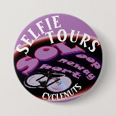 CycleNuts SOL Selfie Tours Ronde Button 7,6 Cm (Voorkant)