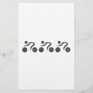 Cyclers in grijs briefpapier