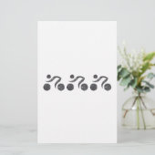 Cyclers in grijs briefpapier (Staand voorkant)