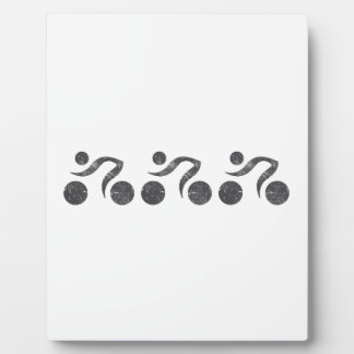 Cyclers in grijs fotoplaat