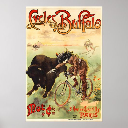 Cycles Buffalo Vintage Bicycle Poster (Devant)