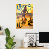 Cycles Cleveland Affiche Vintage (Bureau à domicile)