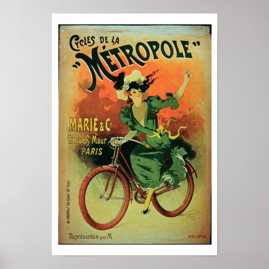 "Cycles de La Metropole", Marie & Co. (kleur lith Poster (Voorkant)