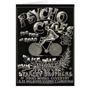Cycles de Pyscho - publicité vintage de vélo