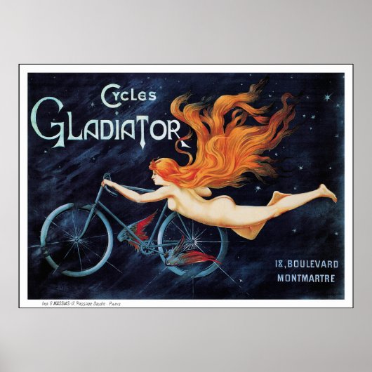 Cycles Gladiator - Poster de vélo Vintage Imprimer (Devant)