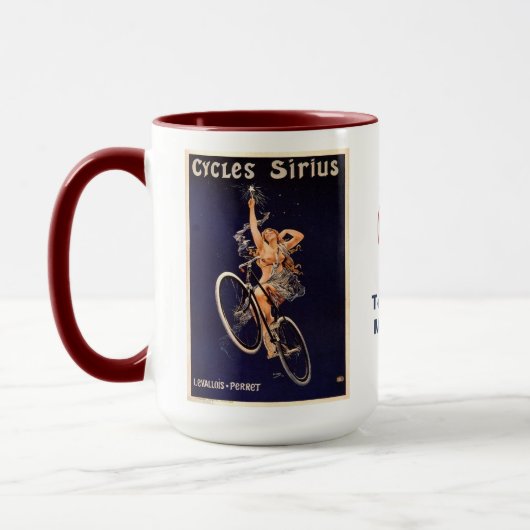 Cycles Gladiator Retro  Fietsen Naam toevoegen Mok (Links)