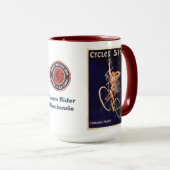 Cycles Gladiator Retro  Fietsen Naam toevoegen Mok (Voorkant rechts)