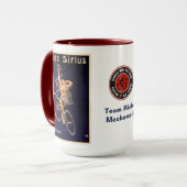 Cycles Gladiator Retro  Fietsen Naam toevoegen Mok (Voorkant links)