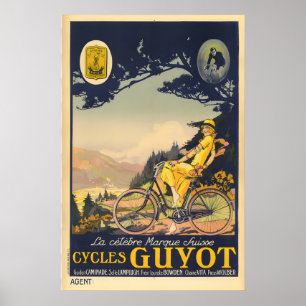 Cycles Guyot Vintage Fiets Poster