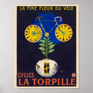 Cycles La Torpille Vintage Poster 1923