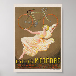 Cycles Météore Affiche Vintage 1926