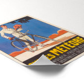 Cycles Météore France Poster vintage 1926 (Coin)